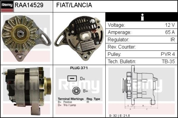 DELCO REMY Generaator RAA14529